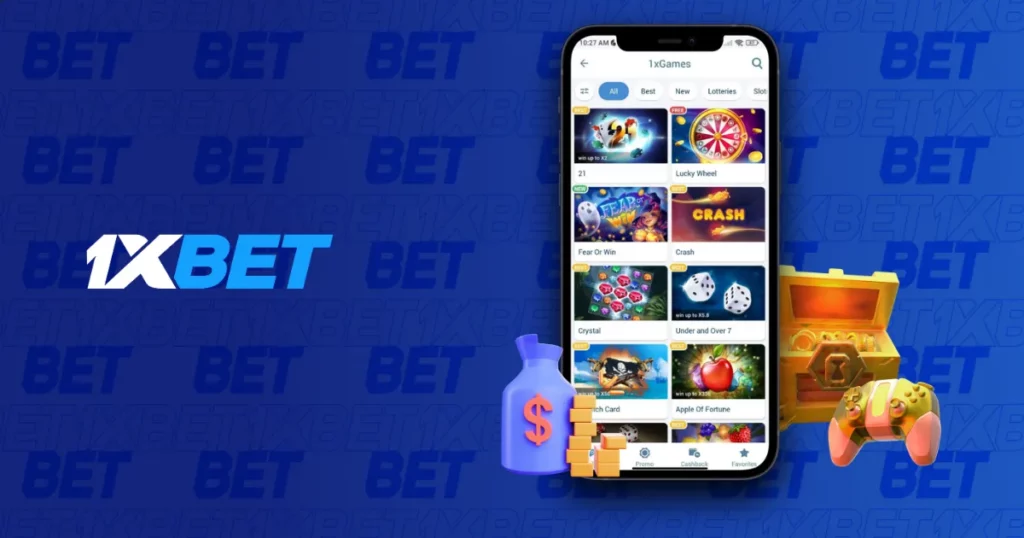 الألعاب الفورية في تطبيق 1xbet